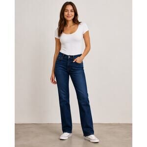 GAP Denim Real Straight Jeans Women’s 26R Dark Wash Stretch‎